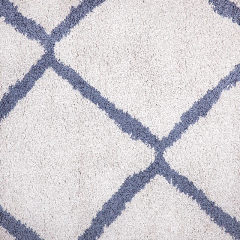 Tapis géométrique crème, Tapis de couloir 2 pi 7 po x 9 pi