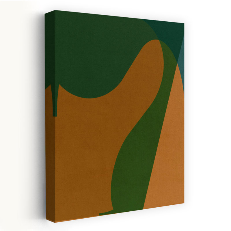 Verdant Wave Abstract Contemporary Wall Art, 18" H x 12" W