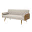 Le canapé en tissu capitonné de style Mid-Century est un ajout élégant et confortable à votre salon.-113921489