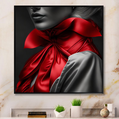 " Elegant Retro Allure In Black And Red II "