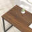 Modern Computer Desk, Rustic Wood And Metal Study Writing Table, Simple Work Gaming PC Desk For Home Office, Walnut 53 Inch