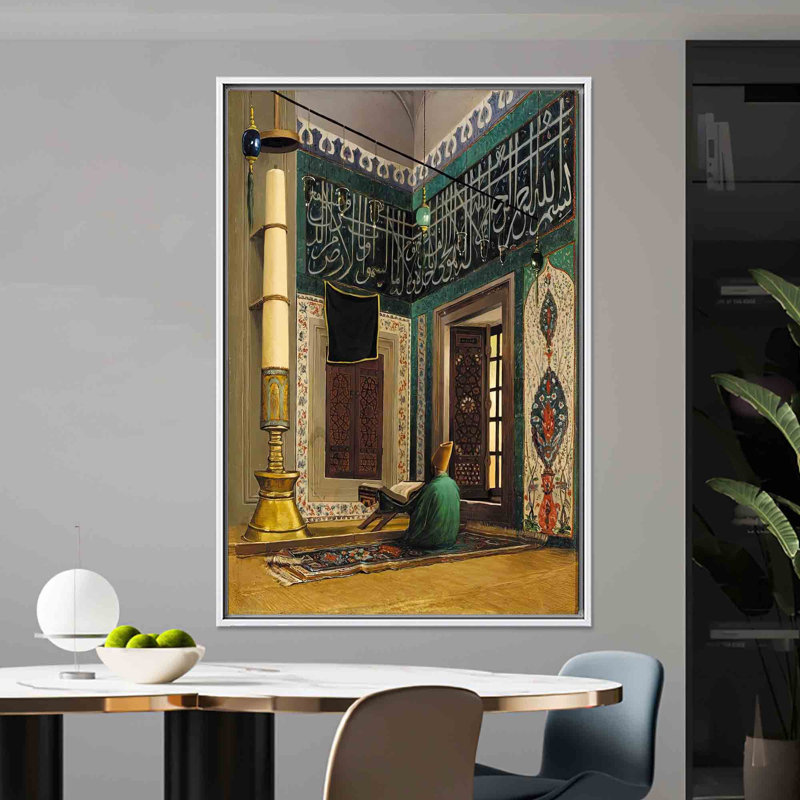 «Atik Valide Mosque», art turc par Osman Hamdi Bey, H: 27,6 po x l: 19,8 po