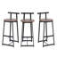 Ensemble de 3 tabourets de bar avec dossier et chaises sans accoudoirs pour îlot de cuisine-1600554947