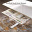 Bureau debout en verre trempé avec tiroir et crochets Omeed Home Office-446128738-425256881