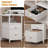  Computer Desk 47 in. with Power Outlets Gaming Desk with Drawer, 2 Monitor Stands, White/Rustic Brown-769535441-769535446