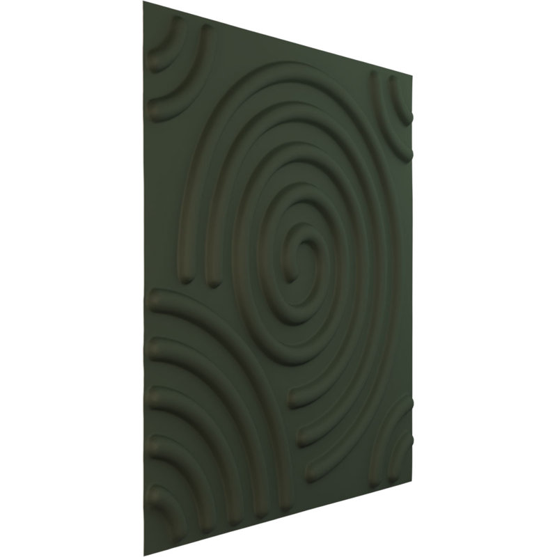 Panneau mural décoratif Spiral EnduraWall 3D, Vert club de chasse satiné UltraCover