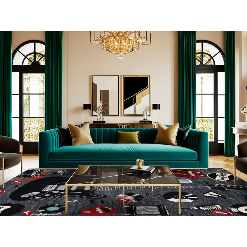  Tapis lavable Rock and Roll, Tapis de couloir 2 pi x 4 pi