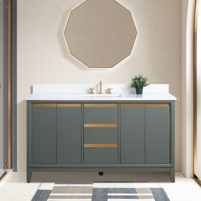 60 Double Bathroom Vanity with Top