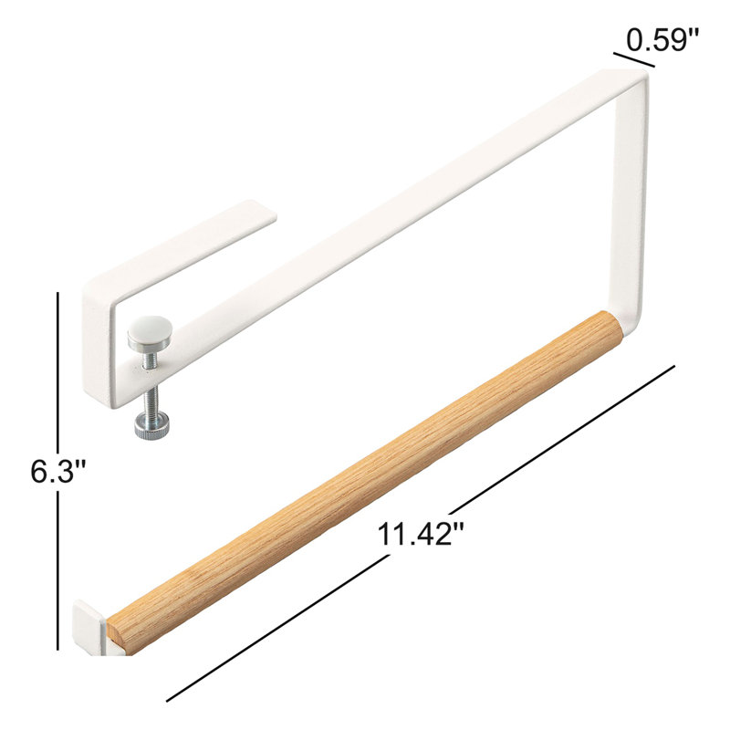 Tosca White and Wood Undershelf Paper Towel Holder