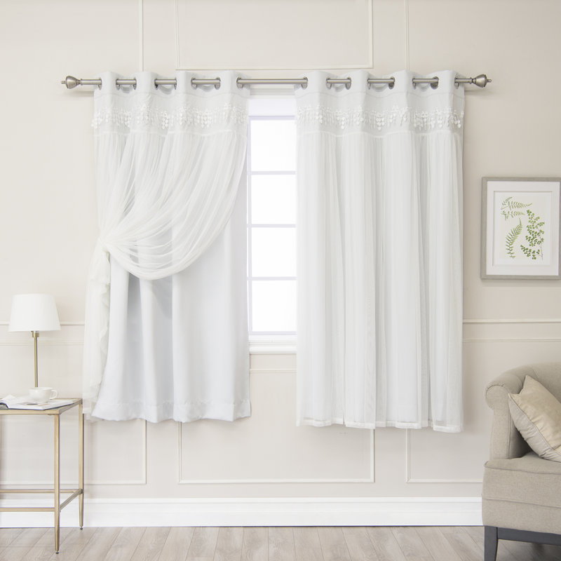 Loar Room Darkening Thermal Curtain Panels, Vapor, 52" W x 63" L