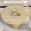Table de salle à manger ronde de 47 pouces pour 4 à 6 personnes, table de cuisine avec tablette de rangement à 2 couches et tiroir, table de salle à manger de style campagnard circulaire pour salle à manger, cuisine, salon (table seulement), naturel-399390772