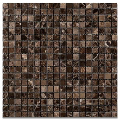 0.63" x 0.63" Marble Grid Mosaic Wall & Floor Tile