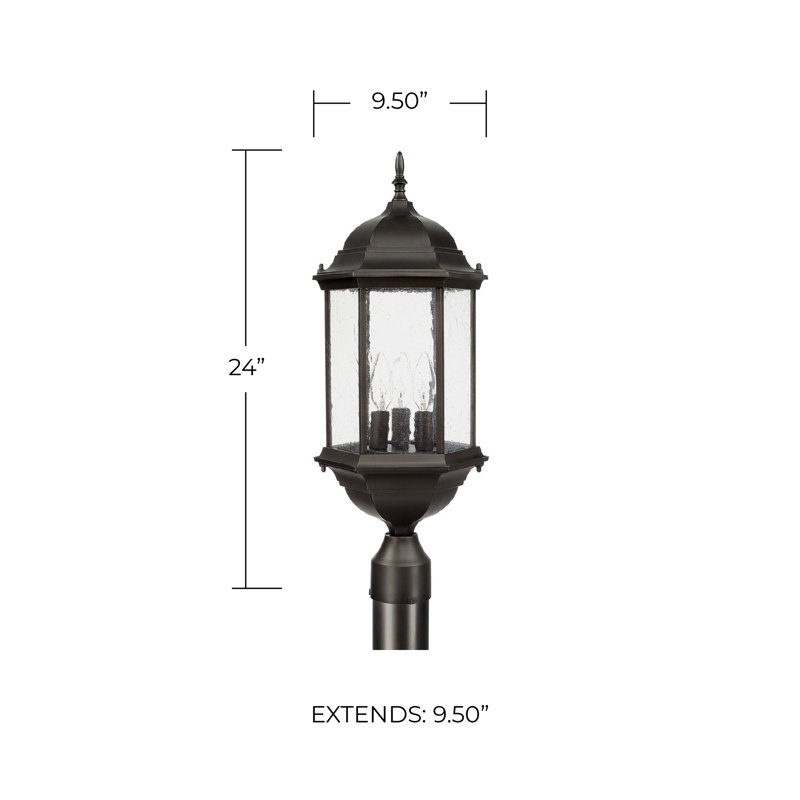 Main Street Seeded Lantern Head, Old Bronze