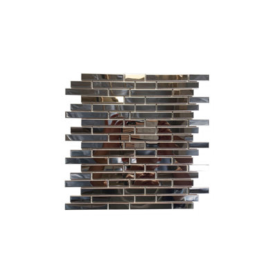 0.62" x 4" Metal Linear Mosaic Tile
