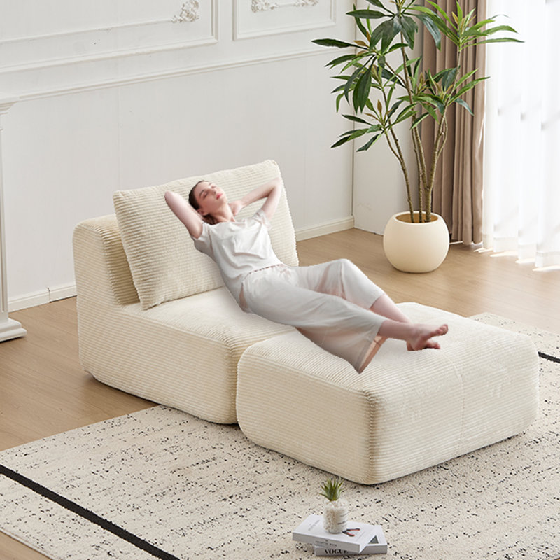 Canapé moderne modulaire en mousse à mémoire de forme compressée, méridienne simple pour le salon, canapé modulaire Cloud avec animaux de compagnie, repose-pieds mobile, sans assemblage avec coussins