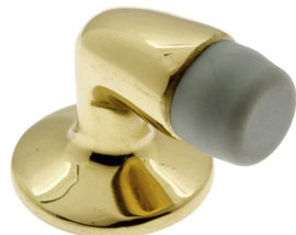 Solid Brass Gooseneck Floor Mount Stop