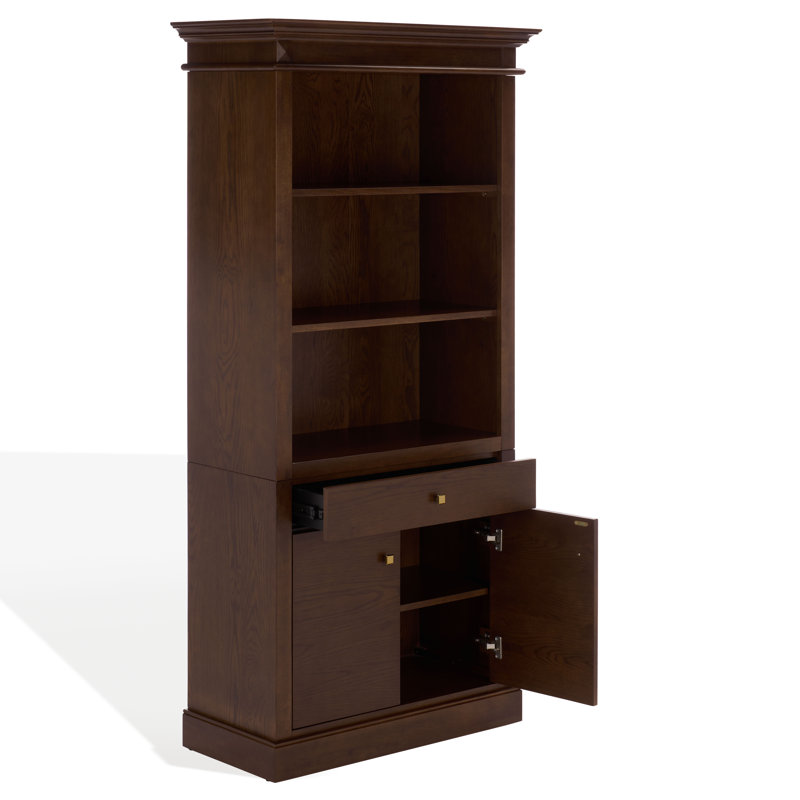 Bibliothèque en bois Francesco, Noyer
