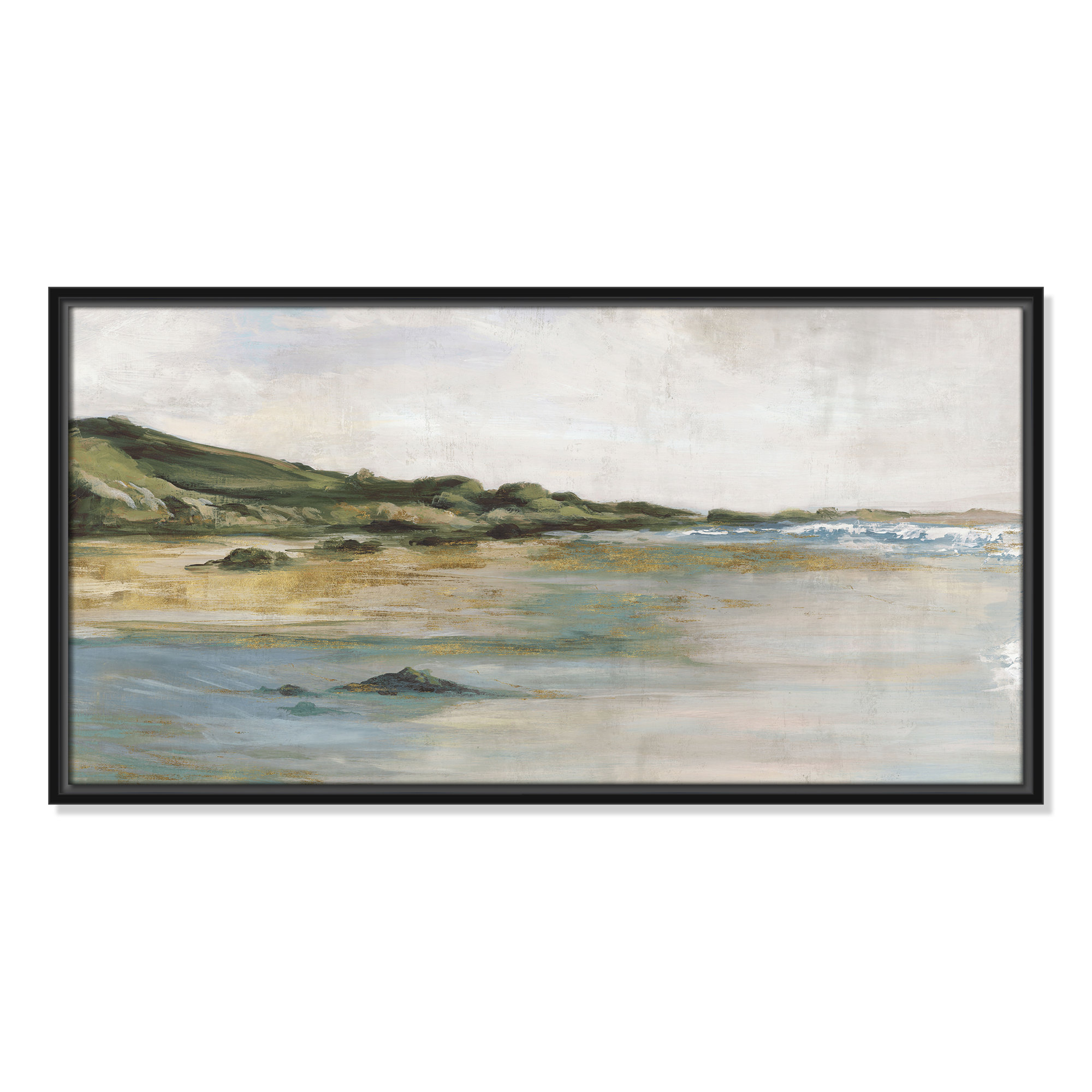 Tide’s Edge Print by , Black, 16.5" H x 31.5" W