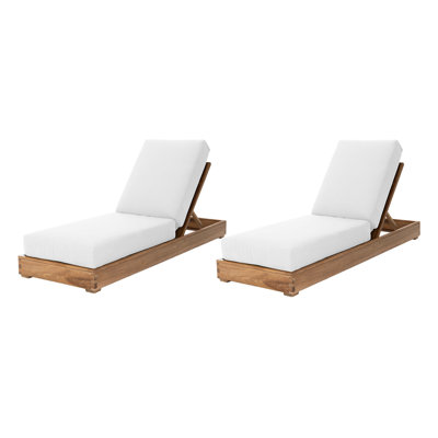 Chaise longue d'extérieur en teck Starlita