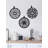 Silicone Round 6 Piece Trivet Set