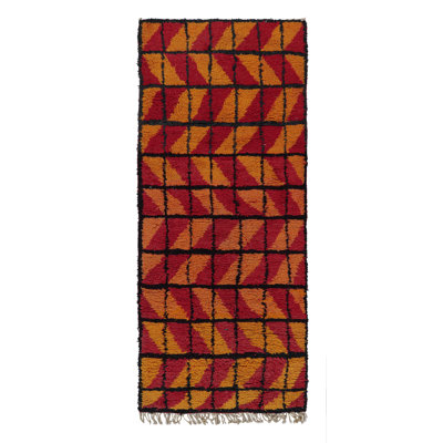 Hand Knotted Wool Geometric Area Rug