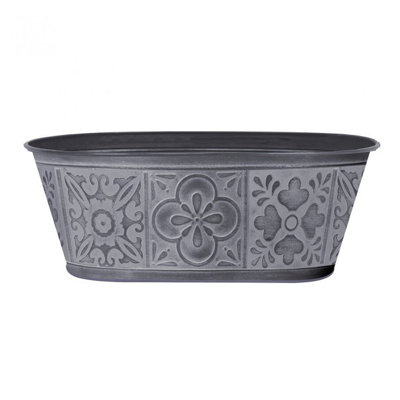 Washed Gray Tile Print Bucket