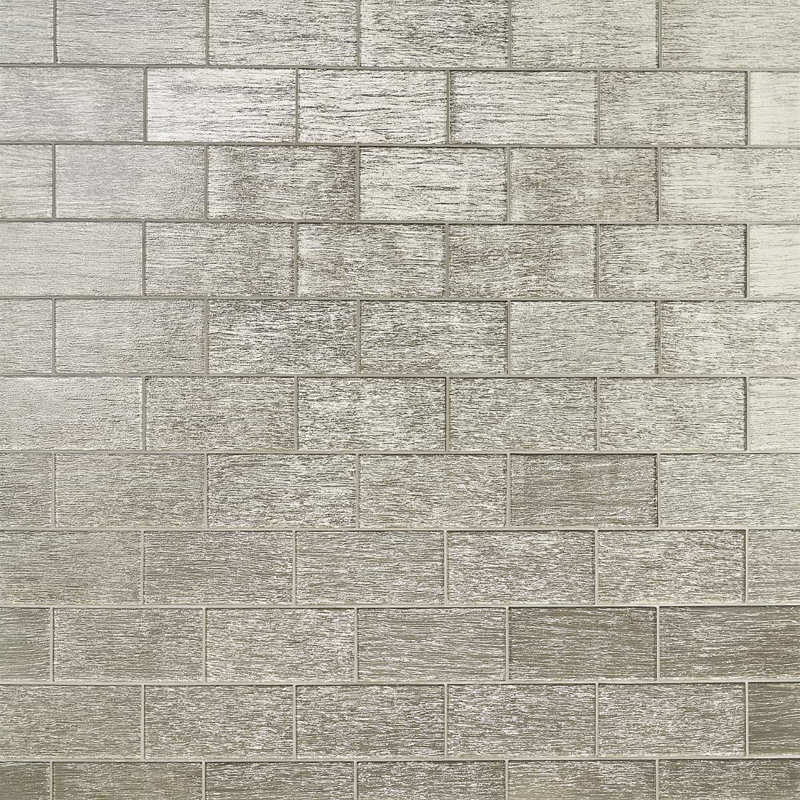 Veda 4x9 Polished Glass Subway Tile, Gold