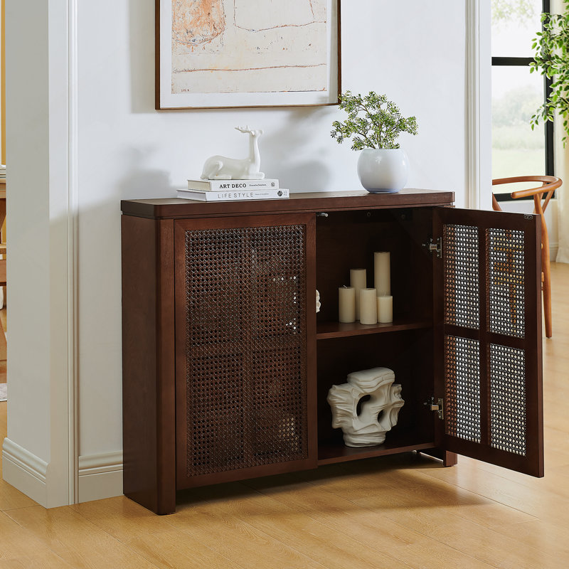 Buffet 39,4 po Mid-Century Modern, Marron foncé