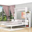 Lit escamotable 4 tiroirs avec tablettes et éclairage DEL, conception pliable peu encombrante-113947821-114011586