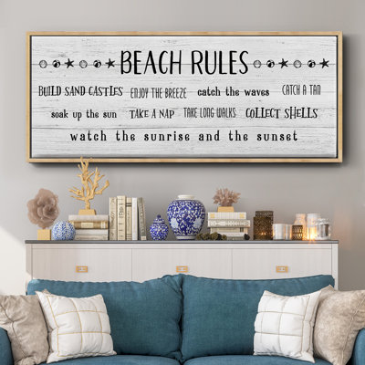 Rules of the Beach - Toile encadrée