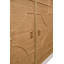 Two Door Decorative Rattan Overlay Cabinet With Curved Ends Painted-2094941232