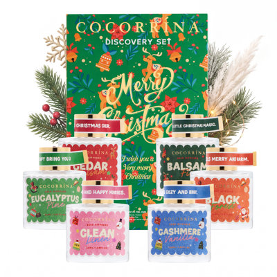 Coffret Découverte Hivernale de 6 Diffuseurs à Roseaux, Coffret Cadeau Surprise avec 6 Parfums, 50 ml Chacun, Cadeau Parfumé pour la Maison pour les Fêtes, à offrir à la famille et aux amis