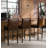 Upholstered Counter Stool with Metal Frame-71087376-71087378