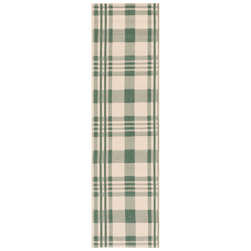 Andreya Performance Plaid Indoor/Outdoor Area Rug, Runner 2'3" x 14'