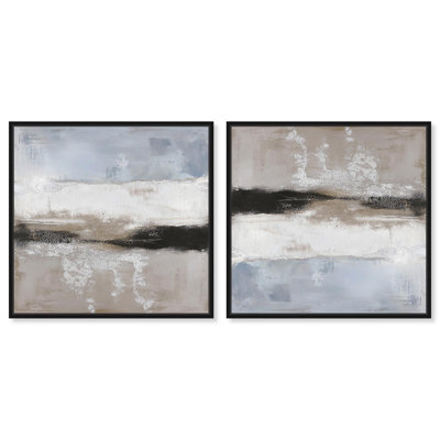 Graphite Depth I Set Canvas Minimalism Abstract by Art Remedy