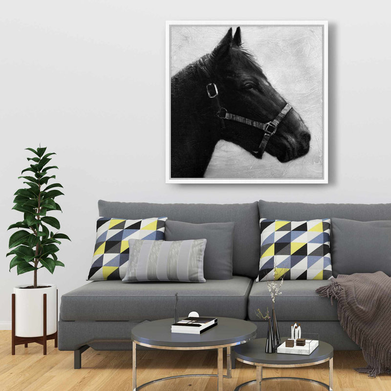 Gallopin le cheval - Décoration de chambre à coucher rustique encadrée