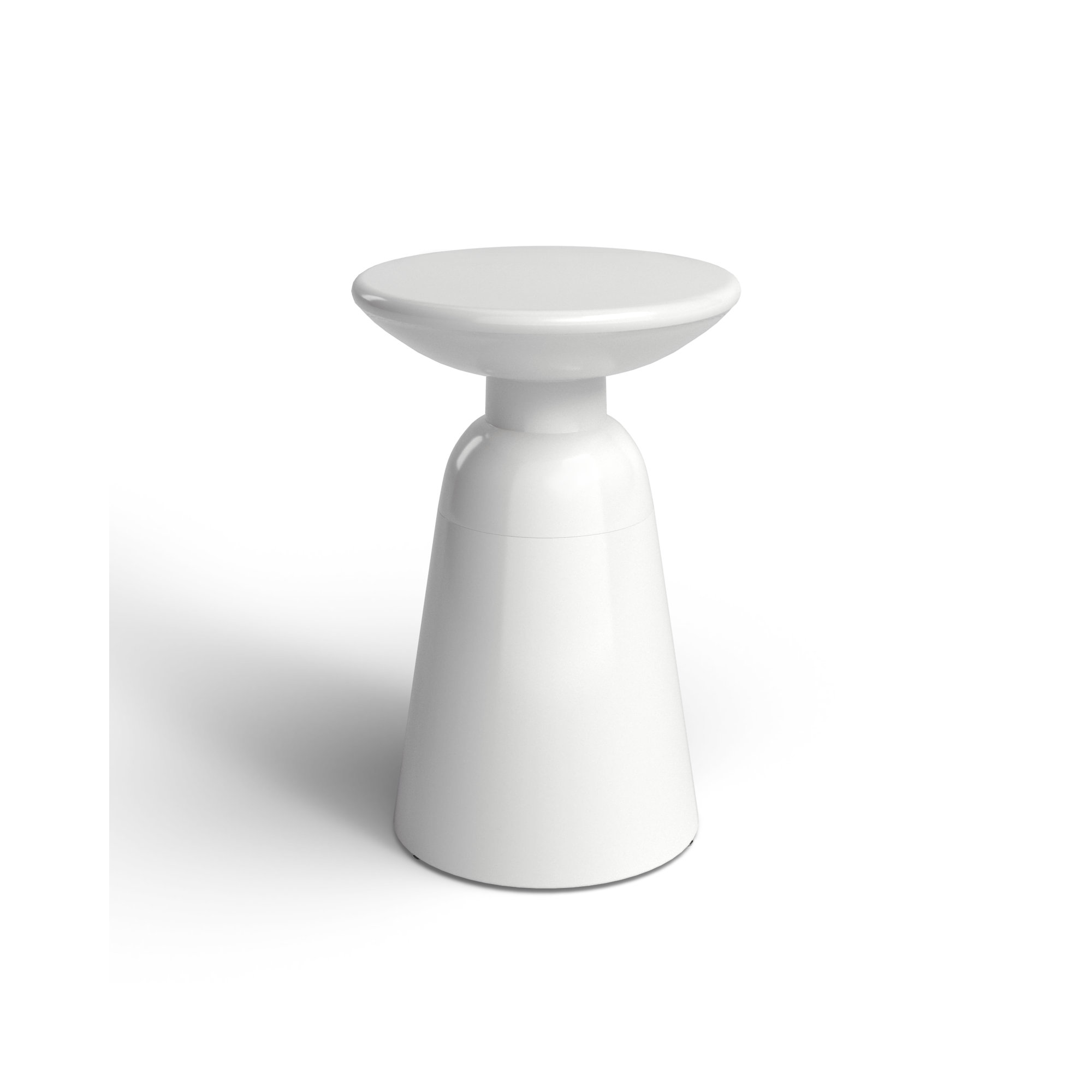 Atira 15'' Iron Outdoor Side Table, White