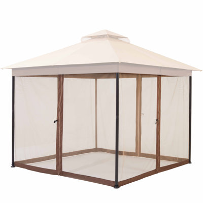 10 ft x 10 ft Patio Gazebo Replacement Screen only for Starecho Model: PT0148A2S