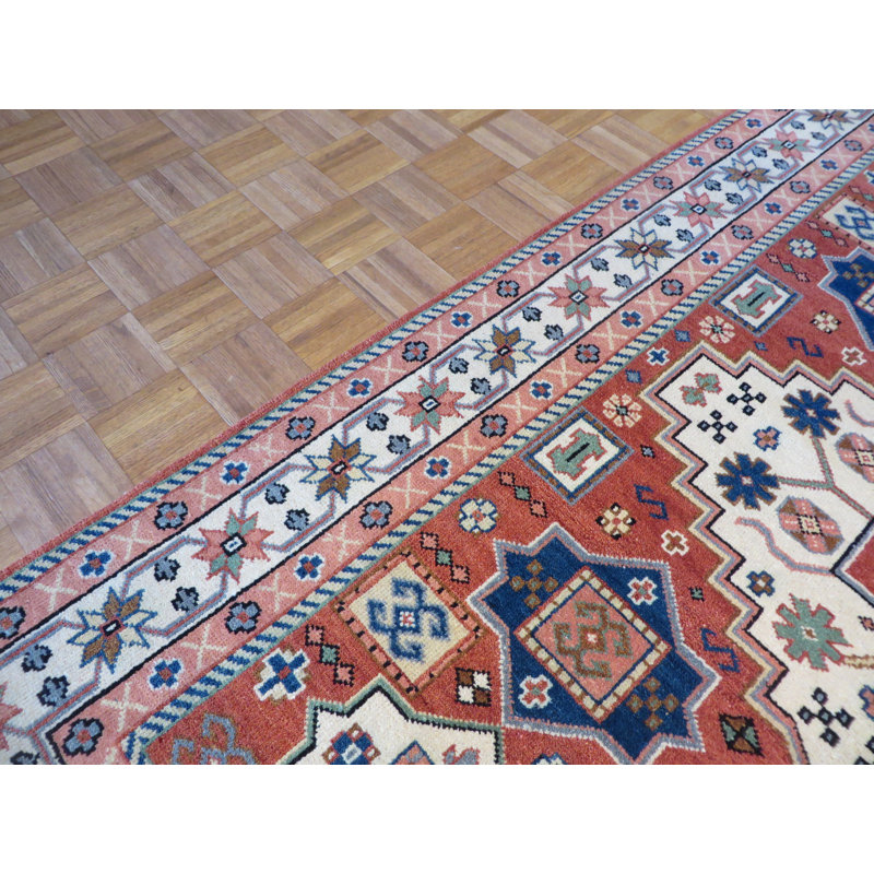 Tapis de zone en laine 5 pi 6 po x 7 pi 8 po one-of-kind noué la Bechtold