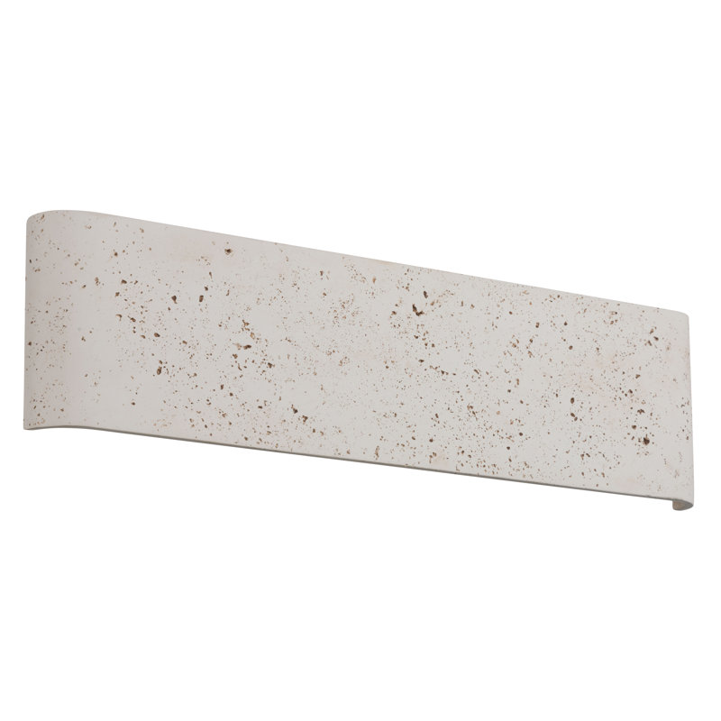  Mur d'extérieur 24 po à DEL Stela, Travertin blanc, 24 po