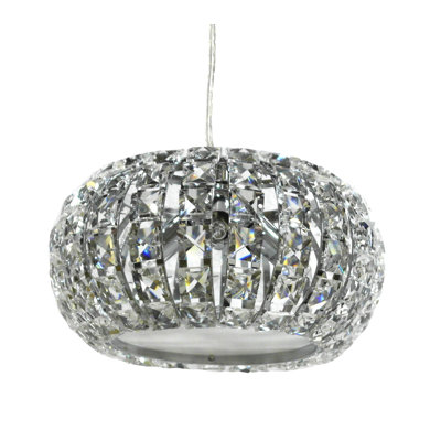 Luminaire suspendu en cristal 3 lumières Pamrapo