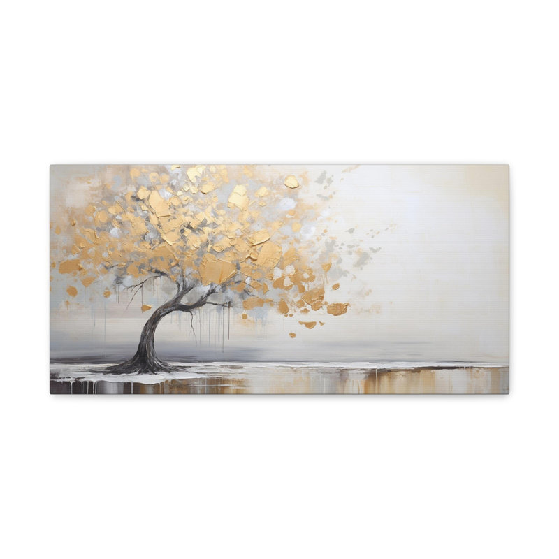 Abstrait, peinture à l'huile sur bois, arbre contemporain, art mural sur toile