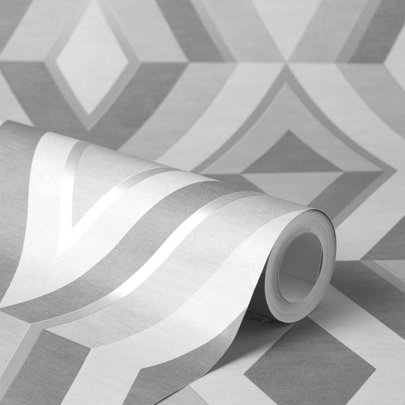 Michon 10.05m x 53cm Roll, Stone/Silver