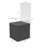Locking Metal Ballot Box with 8.5" x 11" Acrylic Header, Wall or Countertop - Black