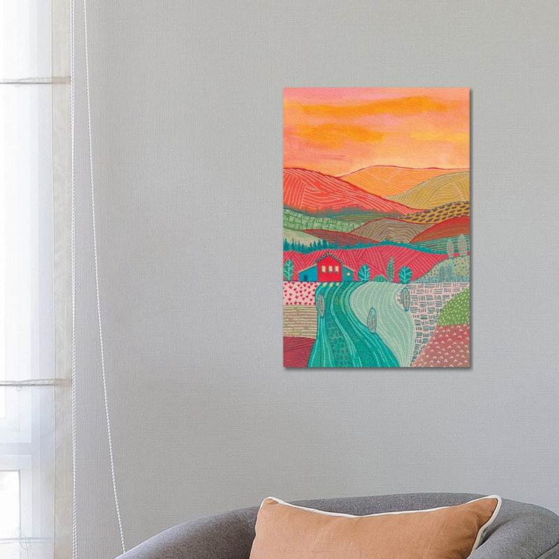 Warm Landscape 1 Piece Wall Art on Canvas, 66.04 cm H x 45.72 cm W x 1.905 cm D, Does Not Apply