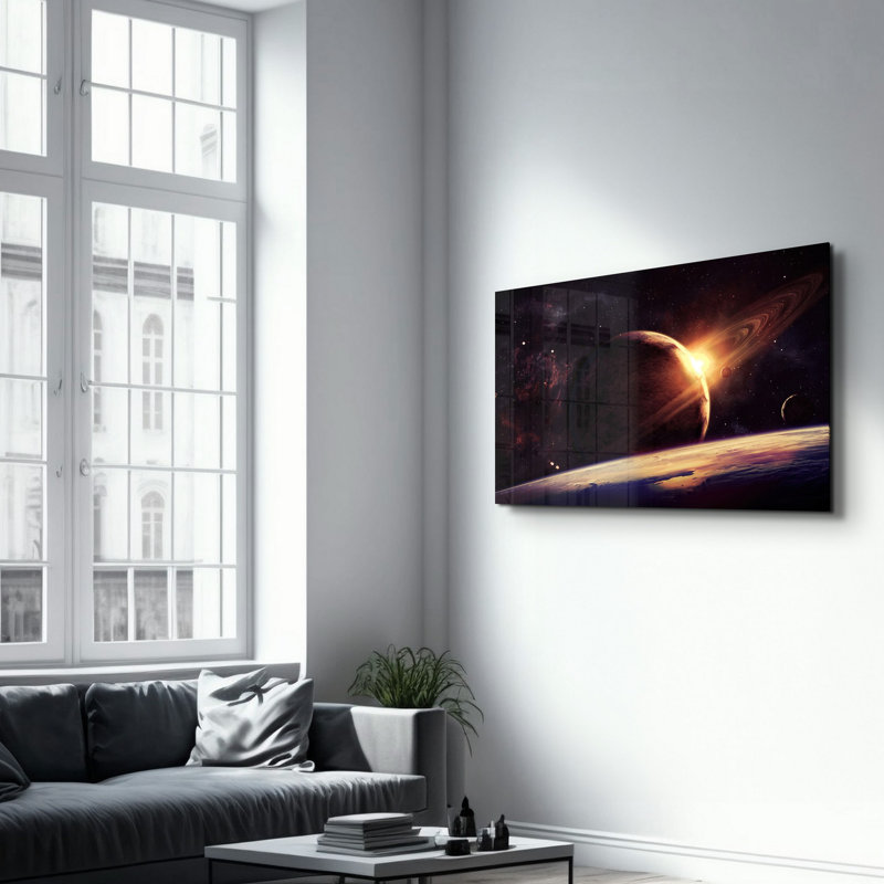 Lekeya Elegant Tempered Glass Wall Art Painting, 13.8 x 21.7 inches | 100% Tempered Glass, Thickness: 0.16 inches | UV Printed for Vibrant Colors | Perfect for Home Decor, Living Room, & Office Spaces