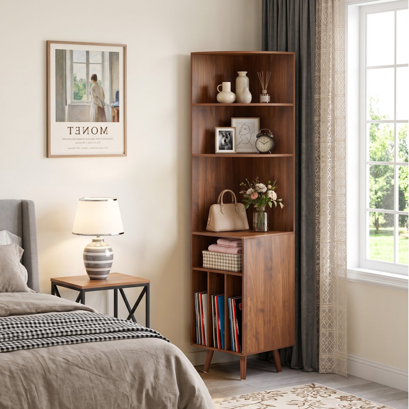 5-Tier Corner Multimedia Media Storage