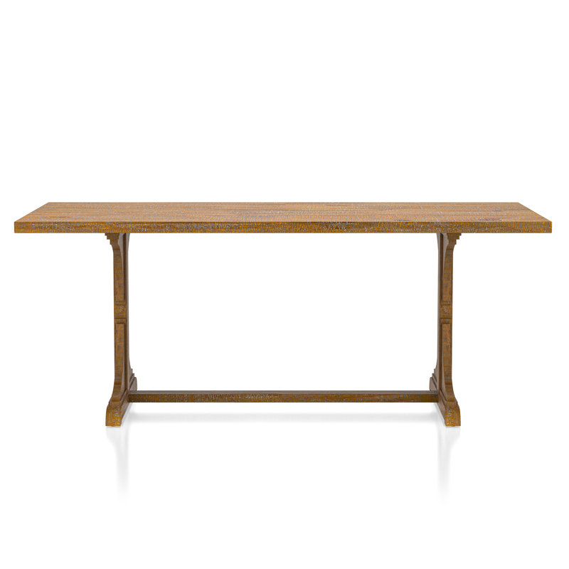 Alyisa Solid Wood Base Dining Table, Beige