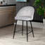 Upholstered Counter Stool with Metal Frame-388665814