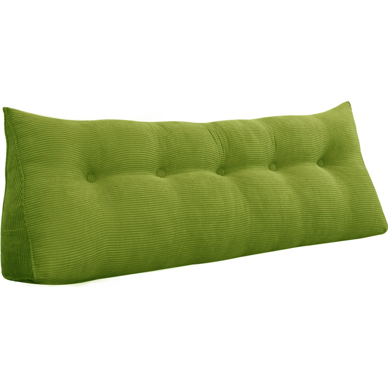 Corduroy Backrest Pillow, 50cm H x 100cm W, Green